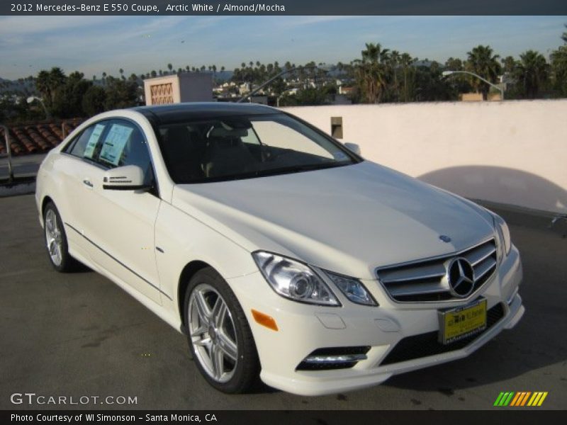 Arctic White / Almond/Mocha 2012 Mercedes-Benz E 550 Coupe