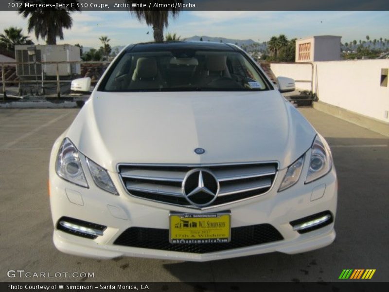 Arctic White / Almond/Mocha 2012 Mercedes-Benz E 550 Coupe