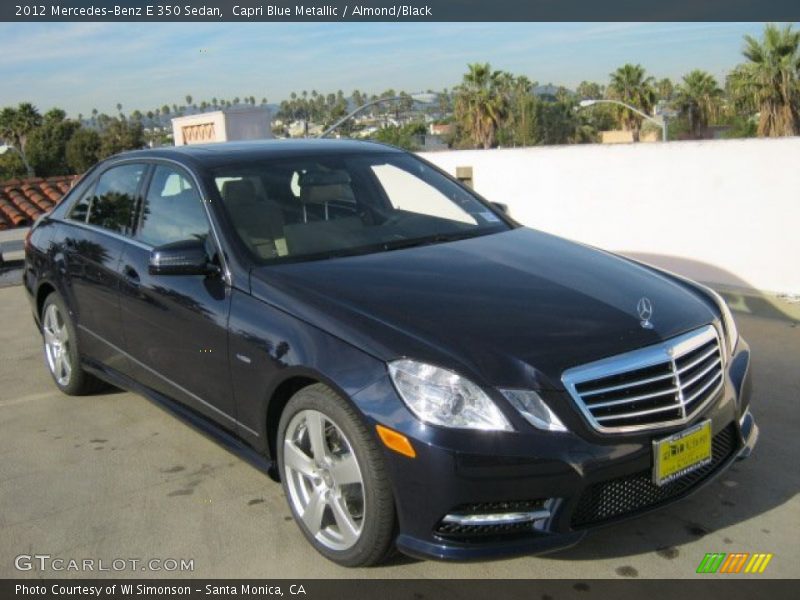 Capri Blue Metallic / Almond/Black 2012 Mercedes-Benz E 350 Sedan