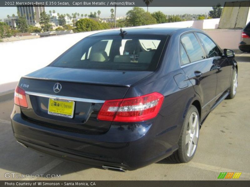 Capri Blue Metallic / Almond/Black 2012 Mercedes-Benz E 350 Sedan