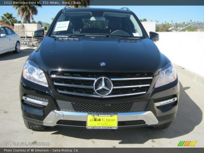 Black / Black 2012 Mercedes-Benz ML 350 4Matic