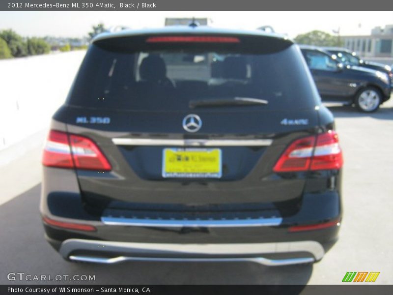 Black / Black 2012 Mercedes-Benz ML 350 4Matic