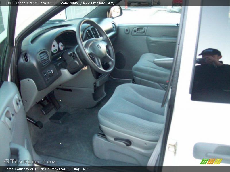 Stone White / Medium Slate Gray 2004 Dodge Grand Caravan SE