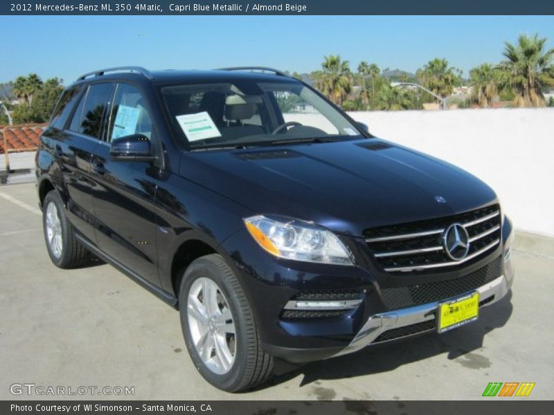 Capri Blue Metallic / Almond Beige 2012 Mercedes-Benz ML 350 4Matic