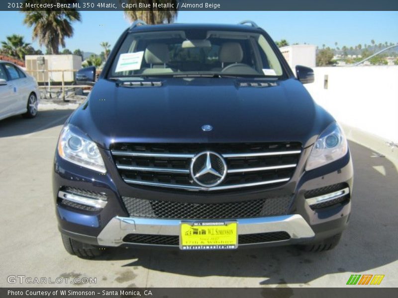 Capri Blue Metallic / Almond Beige 2012 Mercedes-Benz ML 350 4Matic