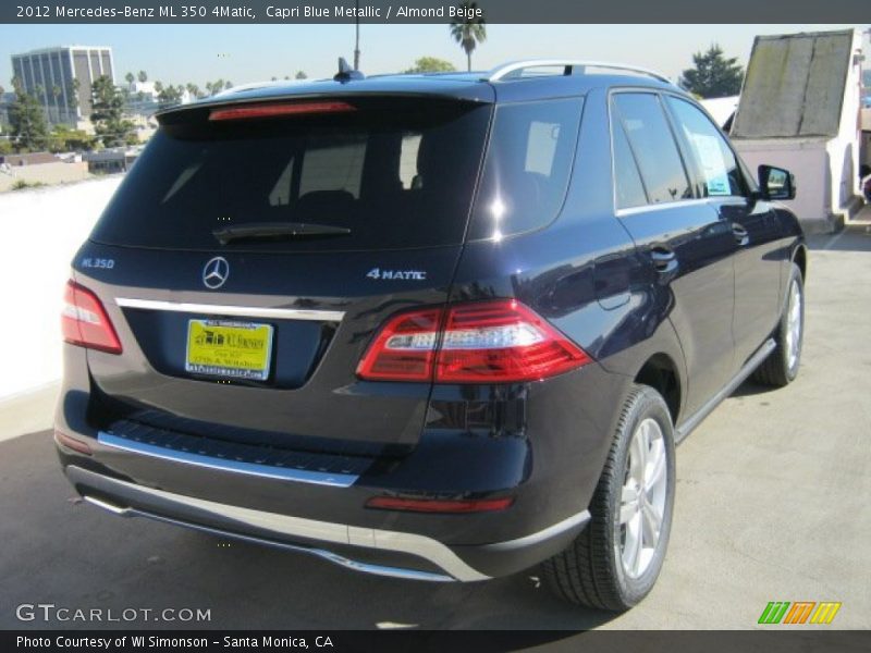 Capri Blue Metallic / Almond Beige 2012 Mercedes-Benz ML 350 4Matic