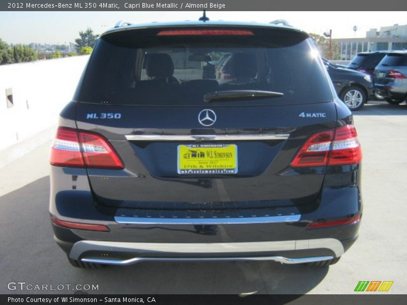 Capri Blue Metallic / Almond Beige 2012 Mercedes-Benz ML 350 4Matic