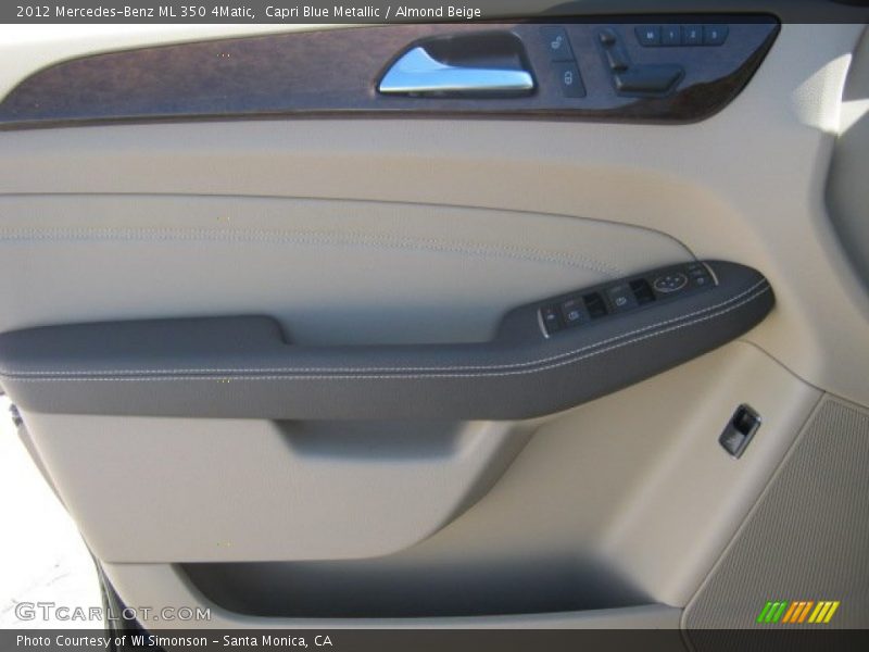 Capri Blue Metallic / Almond Beige 2012 Mercedes-Benz ML 350 4Matic