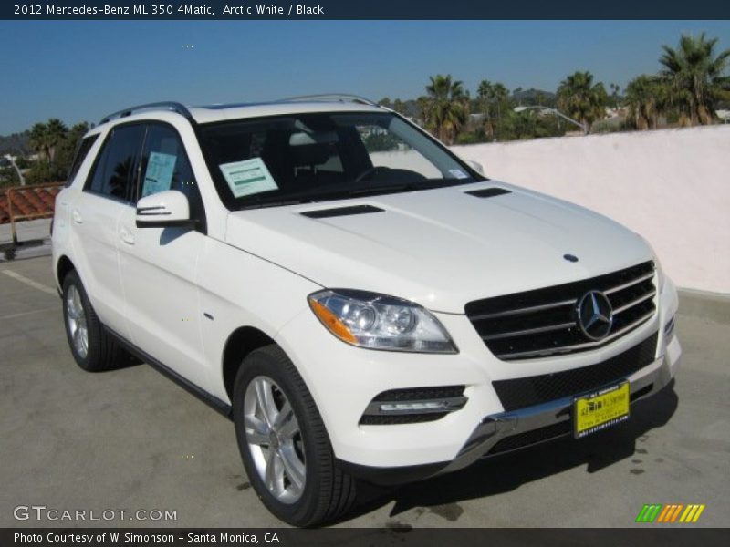 Arctic White / Black 2012 Mercedes-Benz ML 350 4Matic