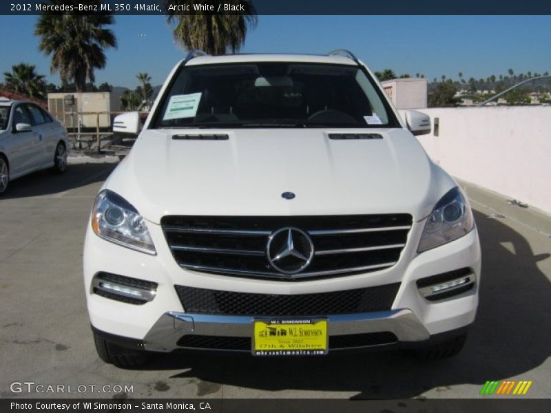 Arctic White / Black 2012 Mercedes-Benz ML 350 4Matic