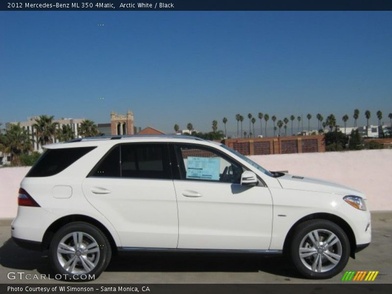 Arctic White / Black 2012 Mercedes-Benz ML 350 4Matic