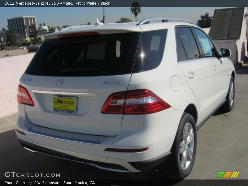 Arctic White / Black 2012 Mercedes-Benz ML 350 4Matic