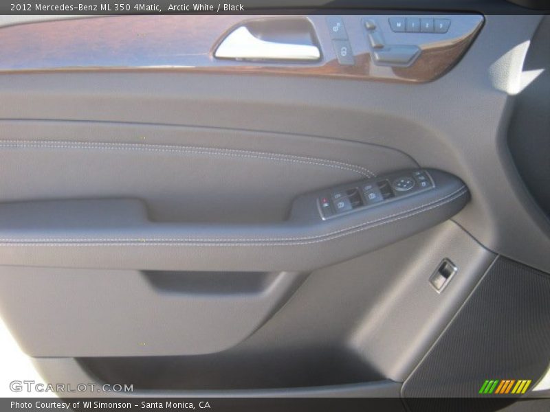 Arctic White / Black 2012 Mercedes-Benz ML 350 4Matic