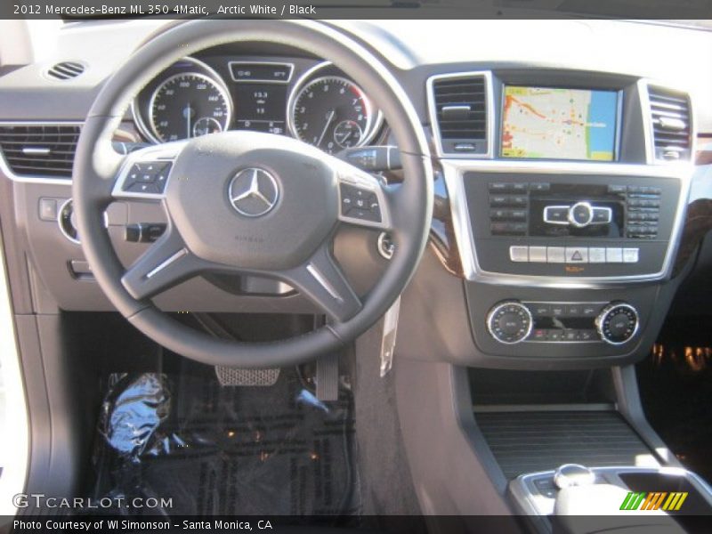 Arctic White / Black 2012 Mercedes-Benz ML 350 4Matic