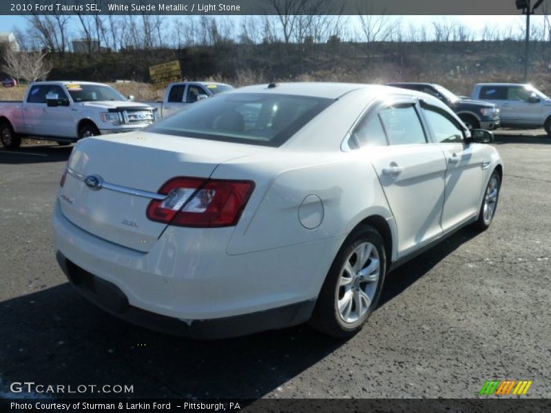 White Suede Metallic / Light Stone 2010 Ford Taurus SEL