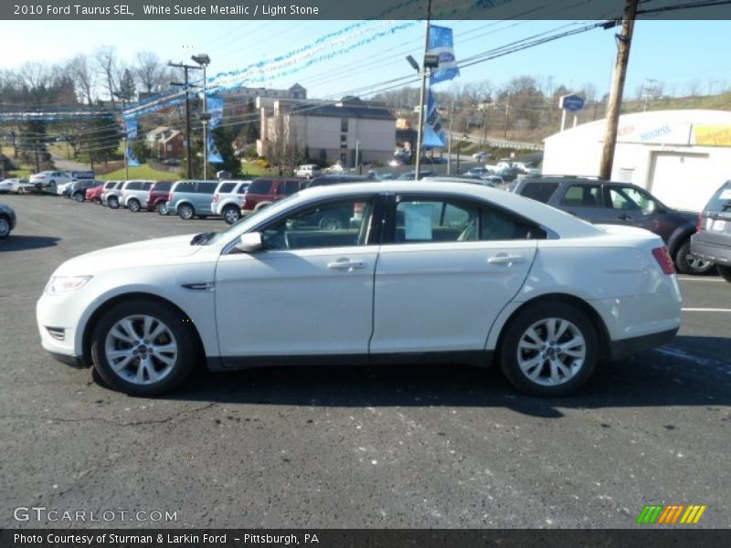 White Suede Metallic / Light Stone 2010 Ford Taurus SEL