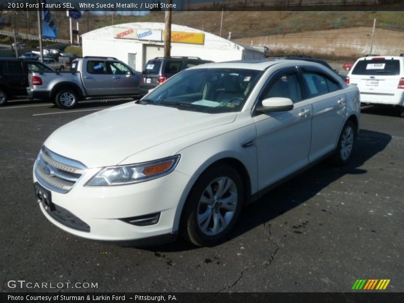 White Suede Metallic / Light Stone 2010 Ford Taurus SEL