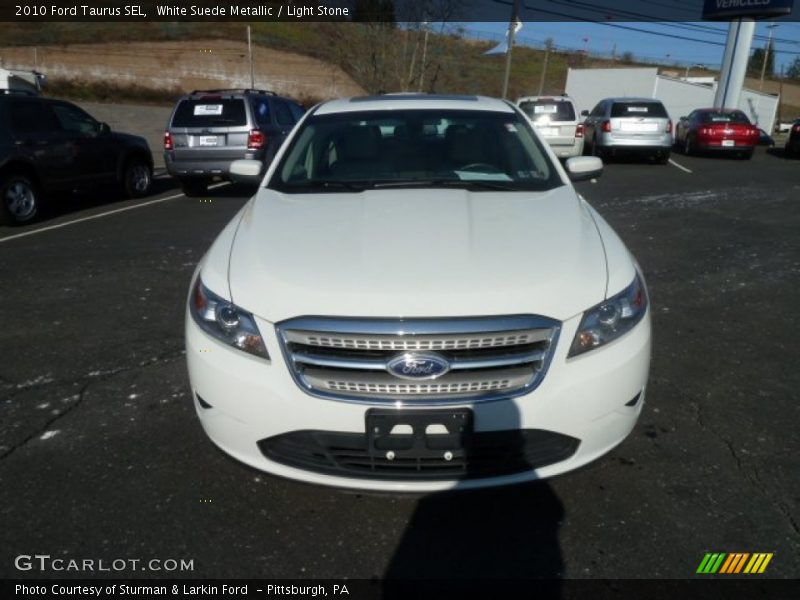 White Suede Metallic / Light Stone 2010 Ford Taurus SEL
