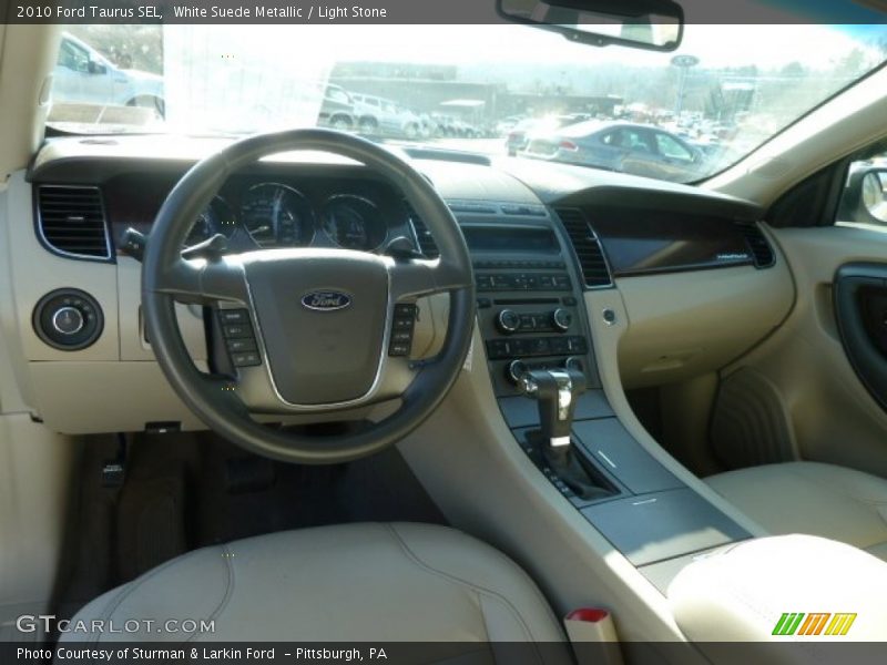 White Suede Metallic / Light Stone 2010 Ford Taurus SEL