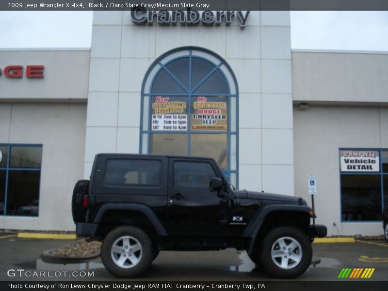 Black / Dark Slate Gray/Medium Slate Gray 2009 Jeep Wrangler X 4x4