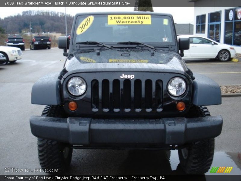 Black / Dark Slate Gray/Medium Slate Gray 2009 Jeep Wrangler X 4x4