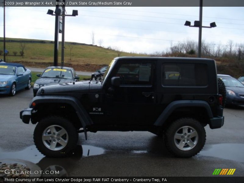 Black / Dark Slate Gray/Medium Slate Gray 2009 Jeep Wrangler X 4x4