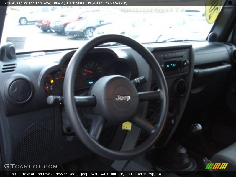 Black / Dark Slate Gray/Medium Slate Gray 2009 Jeep Wrangler X 4x4