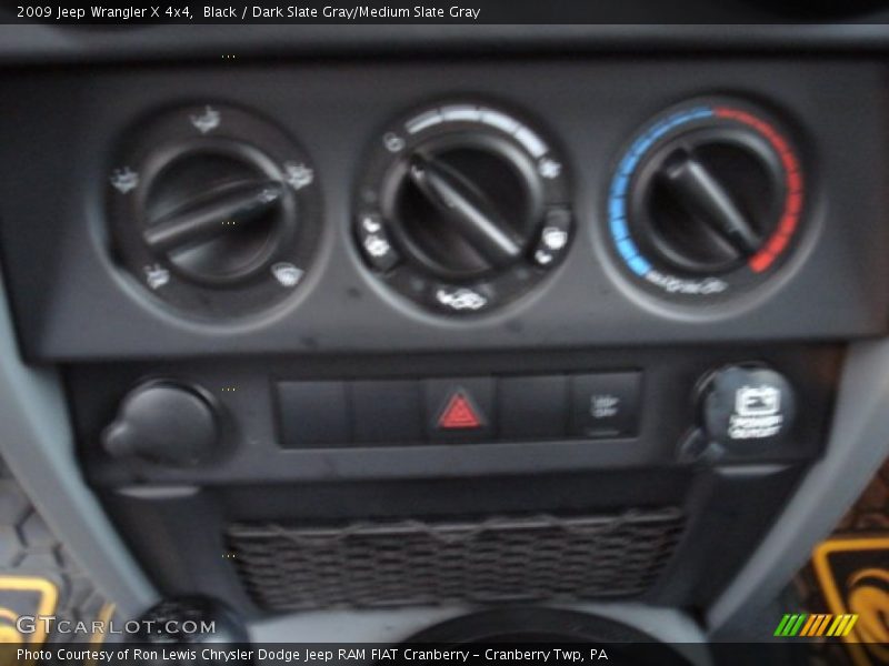 Black / Dark Slate Gray/Medium Slate Gray 2009 Jeep Wrangler X 4x4