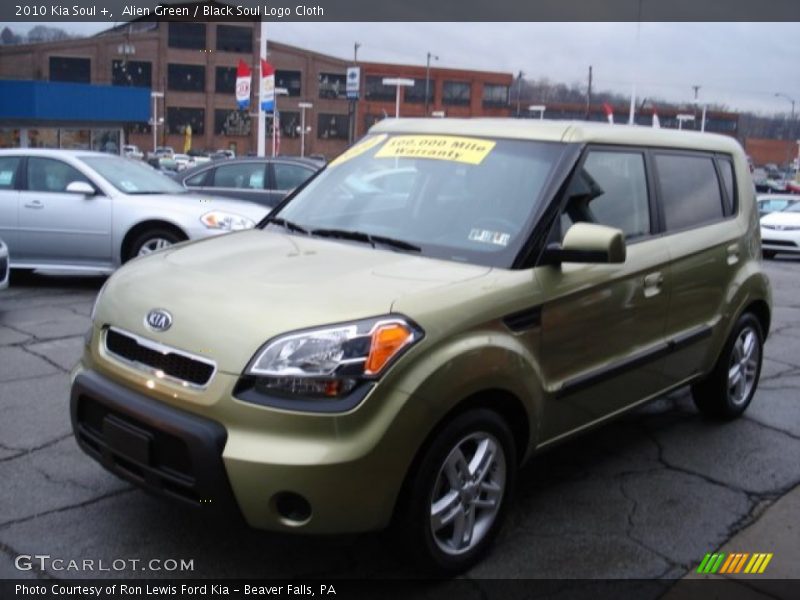 Alien Green / Black Soul Logo Cloth 2010 Kia Soul +