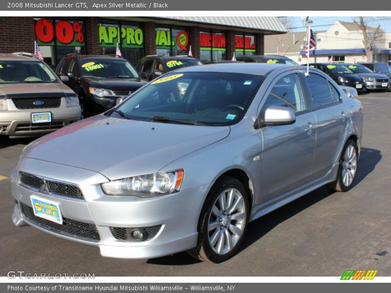 Apex Silver Metallic / Black 2008 Mitsubishi Lancer GTS