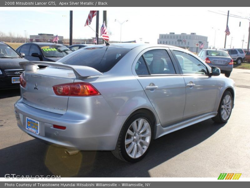 Apex Silver Metallic / Black 2008 Mitsubishi Lancer GTS