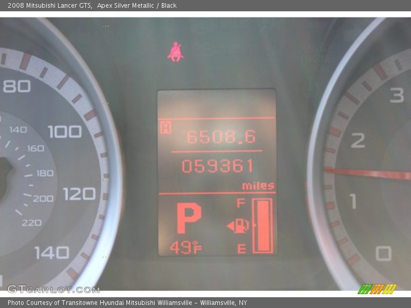 Apex Silver Metallic / Black 2008 Mitsubishi Lancer GTS