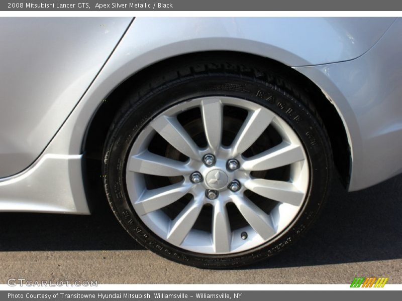 Apex Silver Metallic / Black 2008 Mitsubishi Lancer GTS