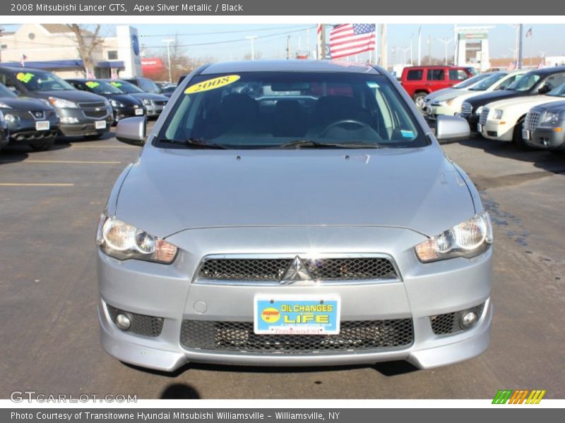Apex Silver Metallic / Black 2008 Mitsubishi Lancer GTS