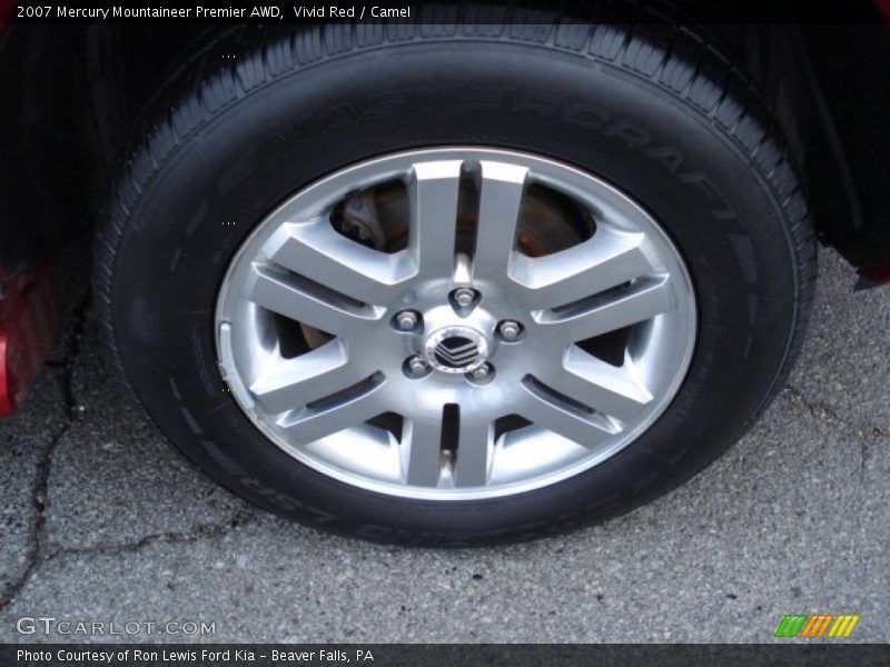 Vivid Red / Camel 2007 Mercury Mountaineer Premier AWD