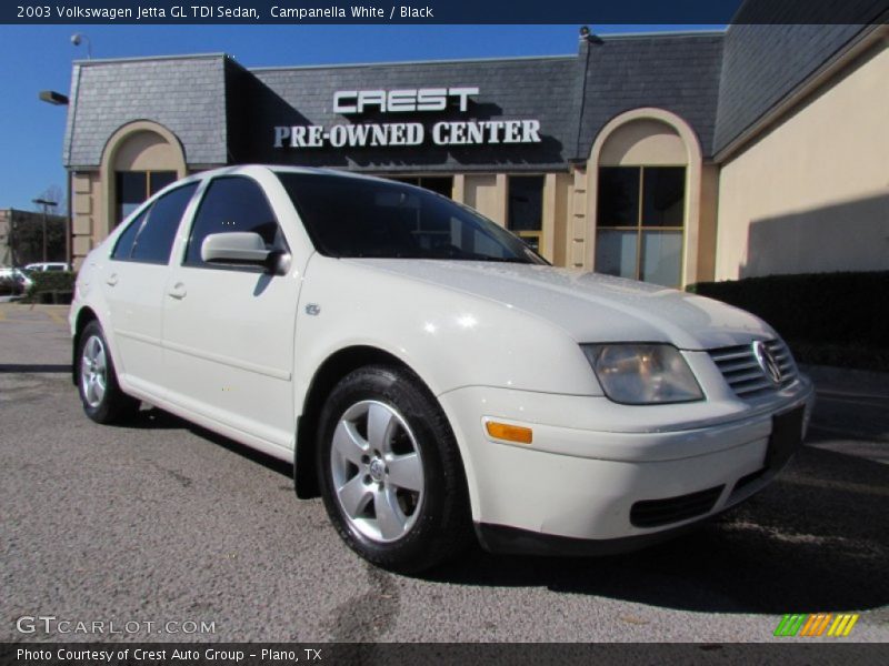 Campanella White / Black 2003 Volkswagen Jetta GL TDI Sedan