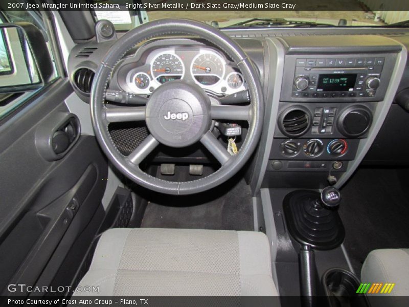Bright Silver Metallic / Dark Slate Gray/Medium Slate Gray 2007 Jeep Wrangler Unlimited Sahara
