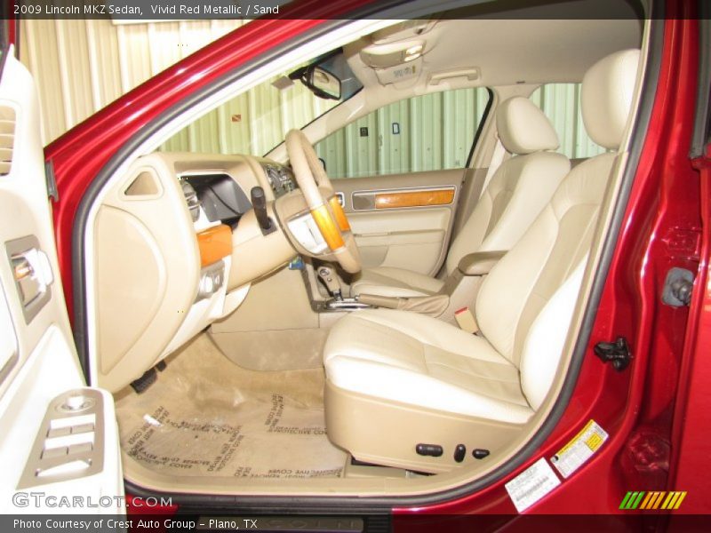 Vivid Red Metallic / Sand 2009 Lincoln MKZ Sedan