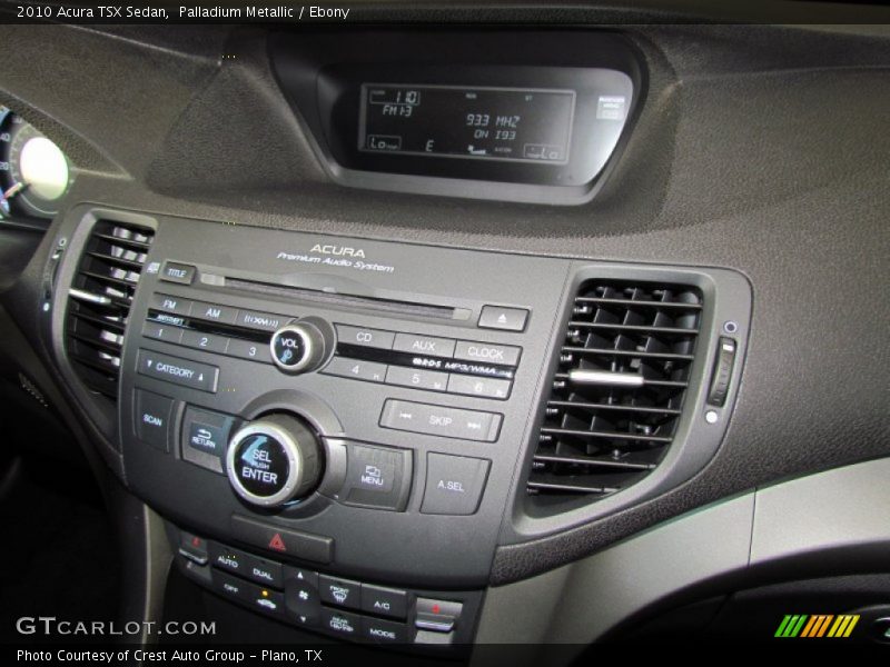 Palladium Metallic / Ebony 2010 Acura TSX Sedan