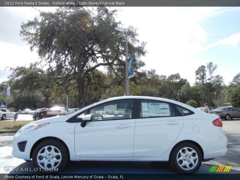 Oxford White / Light Stone/Charcoal Black 2012 Ford Fiesta S Sedan