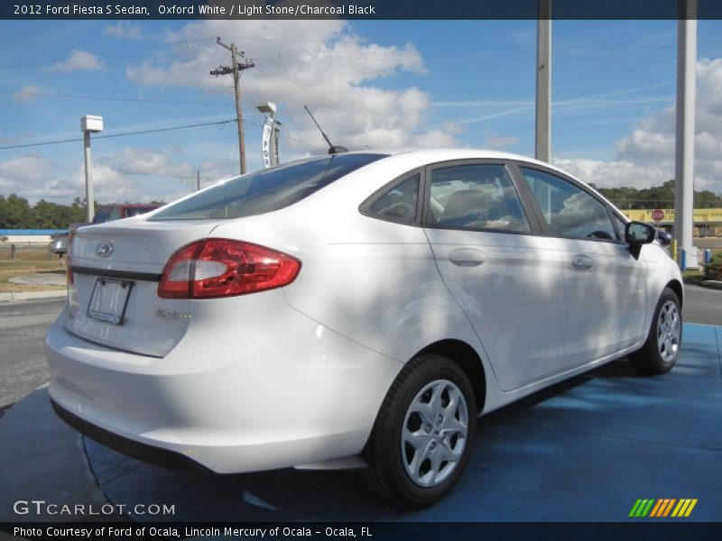 Oxford White / Light Stone/Charcoal Black 2012 Ford Fiesta S Sedan