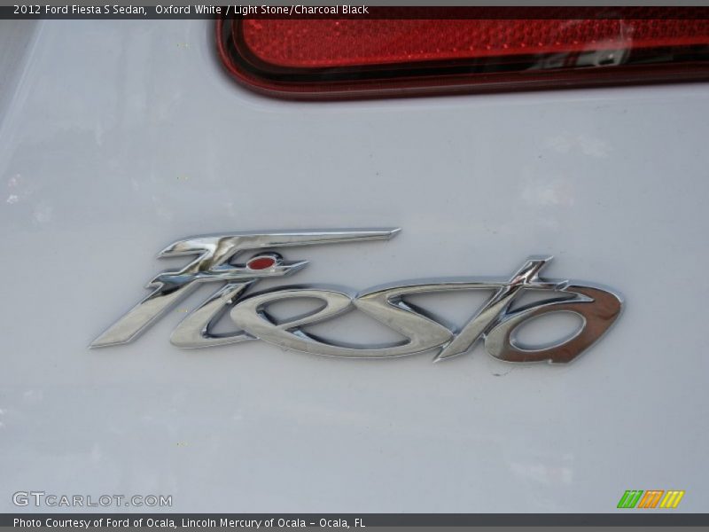 Oxford White / Light Stone/Charcoal Black 2012 Ford Fiesta S Sedan