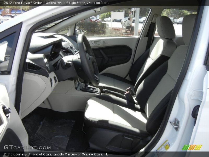 Oxford White / Light Stone/Charcoal Black 2012 Ford Fiesta S Sedan