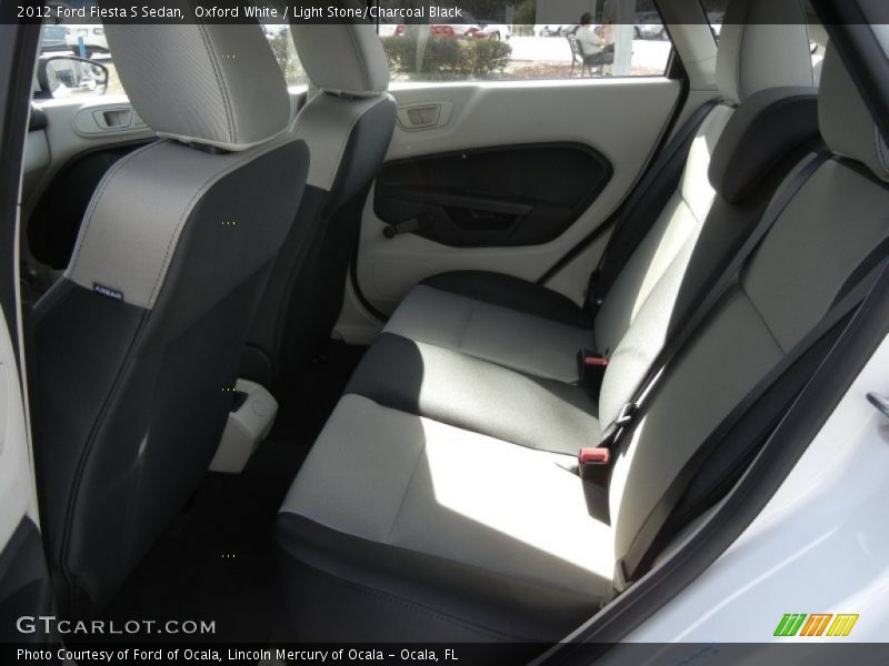 Oxford White / Light Stone/Charcoal Black 2012 Ford Fiesta S Sedan