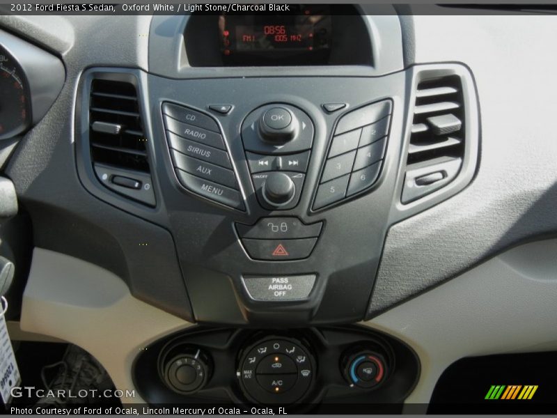 Oxford White / Light Stone/Charcoal Black 2012 Ford Fiesta S Sedan