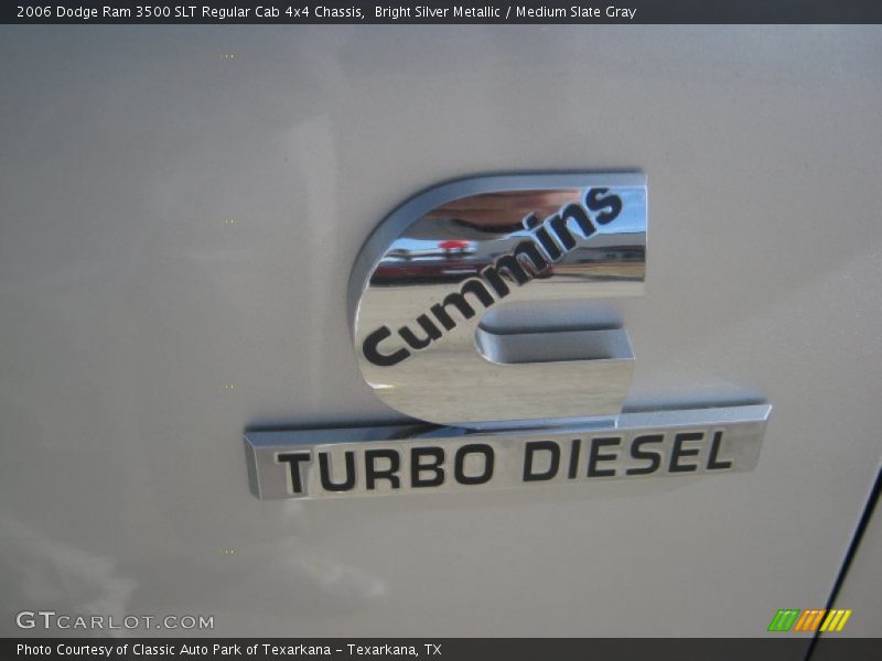 Bright Silver Metallic / Medium Slate Gray 2006 Dodge Ram 3500 SLT Regular Cab 4x4 Chassis