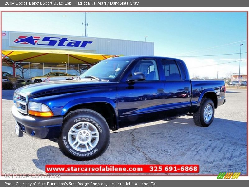 Patriot Blue Pearl / Dark Slate Gray 2004 Dodge Dakota Sport Quad Cab