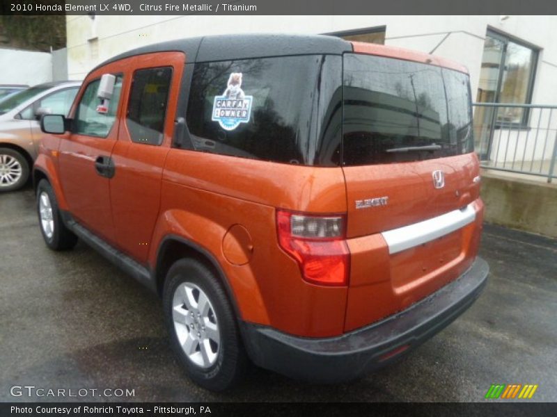Citrus Fire Metallic / Titanium 2010 Honda Element LX 4WD