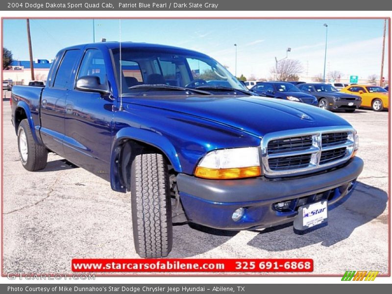 Patriot Blue Pearl / Dark Slate Gray 2004 Dodge Dakota Sport Quad Cab