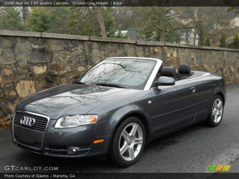 Dolphin Grey Metallic / Black 2008 Audi A4 2.0T quattro Cabriolet